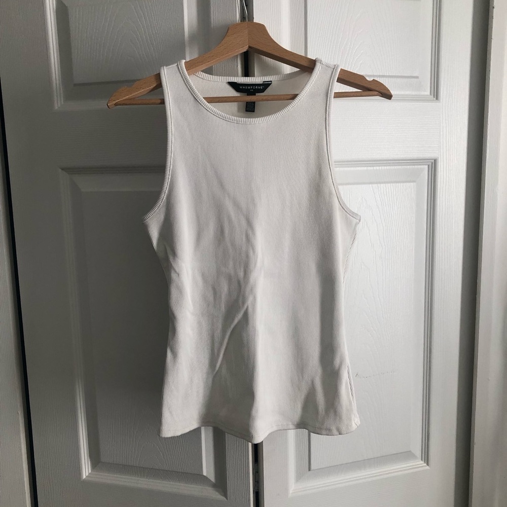 WHBM White FORME Rib Tank